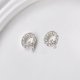 thumbnail image 1 of Pendientes de plata de ley s925 con forma de mini diamantes y 26 letras en inglés, con circonitas y diamantes, estilo coreano, para mujer, 1 of 1