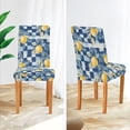 thumbnail image 3 of Yayeee 2 Pack Dining Chair Covers Stretch Parson Chairs Slipcovers Seat Protector, Retro Plaid Lemon, 3 of 6