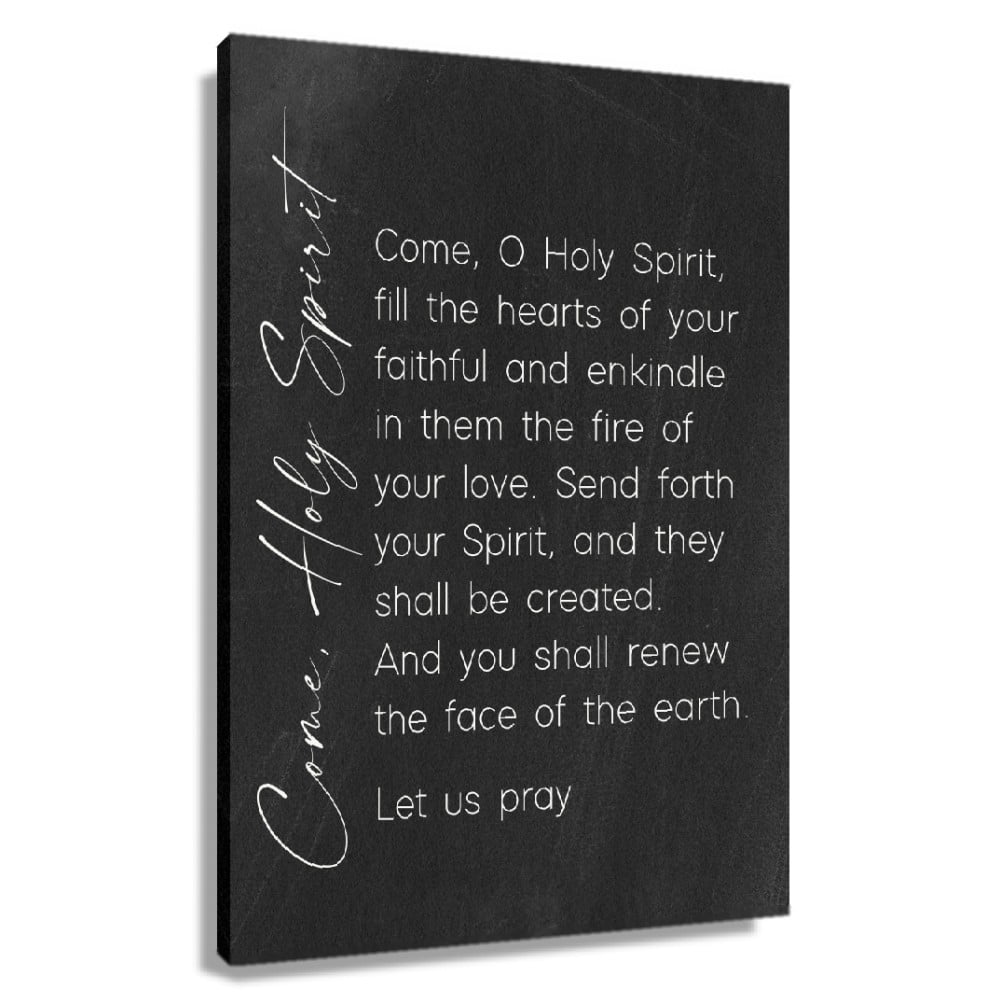 Come Holy Spirit Prayer Quotes Wall Art Christian Poster Decor