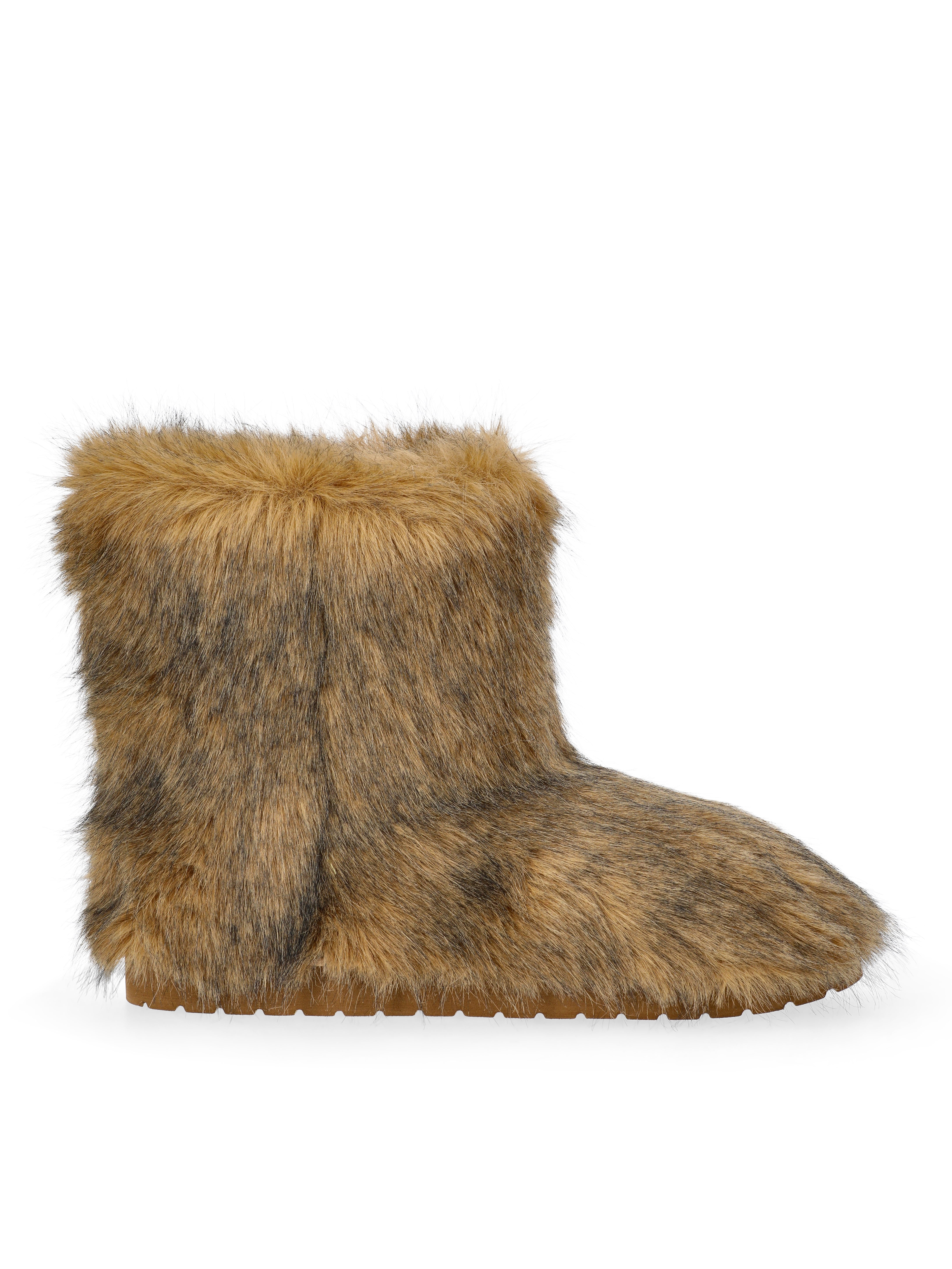 Madden NYC Womens Faux Fur Winter Booties
