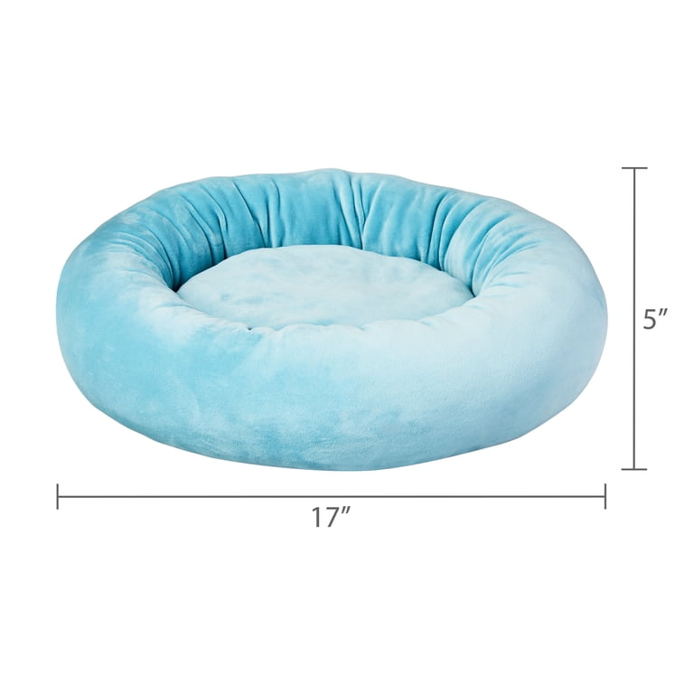 Vibrant Life Small Squishy Cuddler Pet Bed, Blue, 17" photo 8