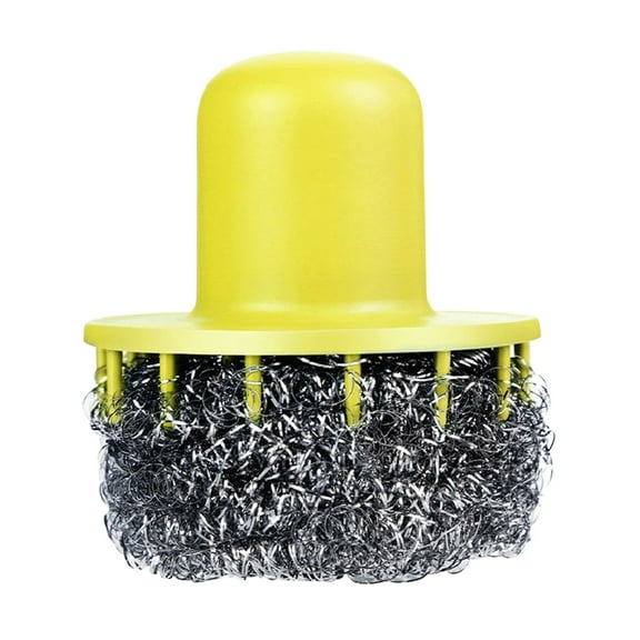 Zmeidao Stainless Steel Scrubber with Handle, Heavy Duty Pot Scrubbers Dish Scrubber, Stainless Steel Scrubbing Brushes Cleaning Supplies for Pots, Pans, Grills, Sink