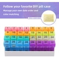 thumbnail image 6 of Monthly Pill Organizer 2 Times a Day, One Month Pill Box with AM and PM, 30 Day Pill Case with 32 Portable Compartments, 6 of 6