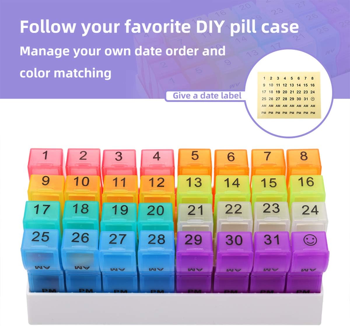 Apenu Monthly Pill Organizer with AM/PM Compartments photo 6