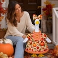 thumbnail image 6 of Aurorax Thanksgiving Porch Goose Outfits 23" Holiday,Goose Clothes for Cement Goose Porch Goose 17/19 inch,Orange Lace Skirt and Bow Fall Porch Goose Accessories for Outdoor Lawn Harvest Decor, 6 of 6
