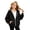 Black, variant on Nwiuh Zip up Jacket Kids Full Zipper Hooded Fashion Sweatshirt (Brown, 6-7 Years)