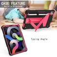 thumbnail image 3 of Epicgadget Case for iPad Pro 11 (2021) (3rd Gen) Heavy Duty Rugged Hybrid Case with Kickstand Pencil Holder Protective Cover for Apple 11 inch iPad Pro (3rd Generation, 2021 Released) (Black/Pink), 3 of 4