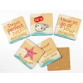 thumbnail image 2 of Inkdotpot Set of 6 Drink Coasters Easy Clean 4-inch SquareCoastersCork Base-Reusable- Motivational Quotes, 2 of 8