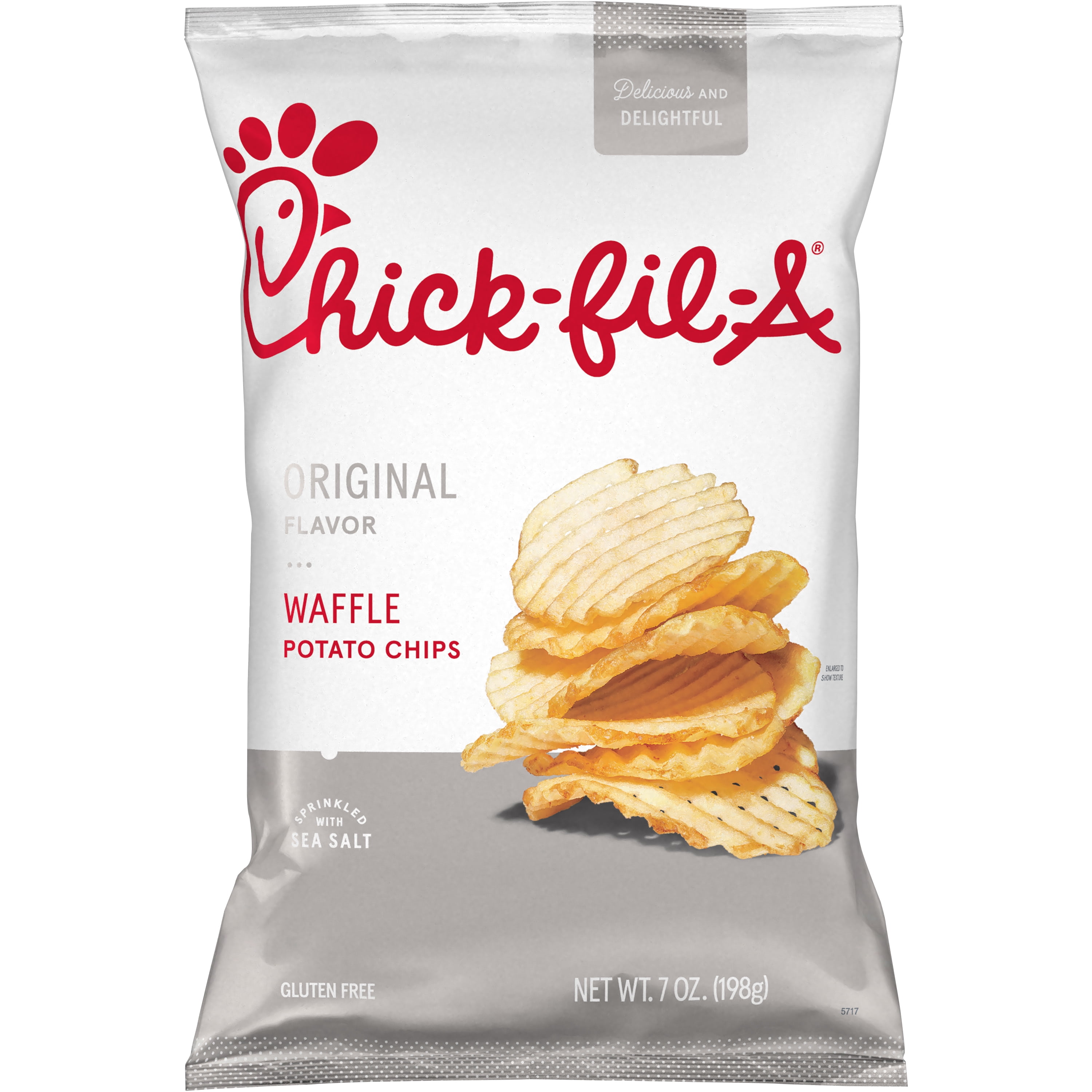(12 pack) Chick-fil-A Sea Salt Waffle Potato Chips 7oz