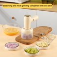 thumbnail image 3 of TidBay 1 Set Electric Egg Beater Portable Cordless Electric Garlic Chopper USB Rechargeable Handheld Food Processor for Home, 3 of 7