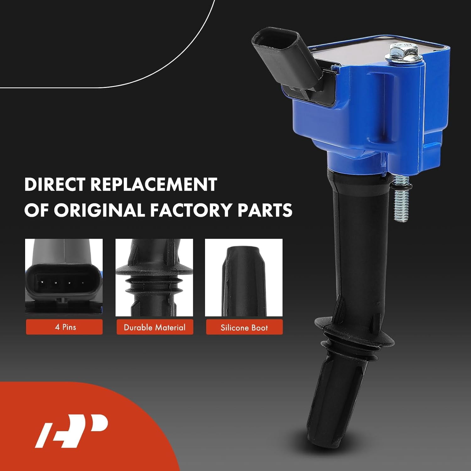 A-Premium (Blue) Set of 8 Ignition Coil Pack and Iridium Spark Plugs Compatible with Chevrolet Equinox 2018-2024, Malibu 2016-2024, Cruze 2016-2019, Trax 2022 & GMC Terrain 2018-2023 & Buick Encore