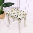 thumbnail image 6 of FOR U DESIGNS Bee Daisy Pattern Stool Covers Rectangle 2 Pieces Comfortable Bar Chairs Covers Elastic Vanity Stool Cover Stool Upholstered Protector Slipcover, 6 of 9