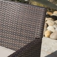 thumbnail image 3 of Shaw Outdoor 7 Piece Wicker Oval Dining Set with Cushions, Multibrown, Light Brown, 3 of 9