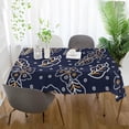 thumbnail image 6 of SKYSONIC Floral Pattern Tablecloth Waterproof Washable Polyester Square Table Cover Durable Tablecloth for Kitchen Dining Table Party Decor (54 X 54 Inch), 6 of 7