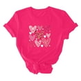 thumbnail image 5 of jsaierl Valentines Day Shirts Women Plus Size Love Heart Graphic Tees Casual Short Sleeve Blouse Round Neck Holiday T-shirt Tops Valentines Day Gifts for Women, 5 of 6