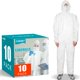 thumbnail image 1 of Overol desechable de cuerpo completo FURWEY Hazmat, paquete de 10, 1 of 8