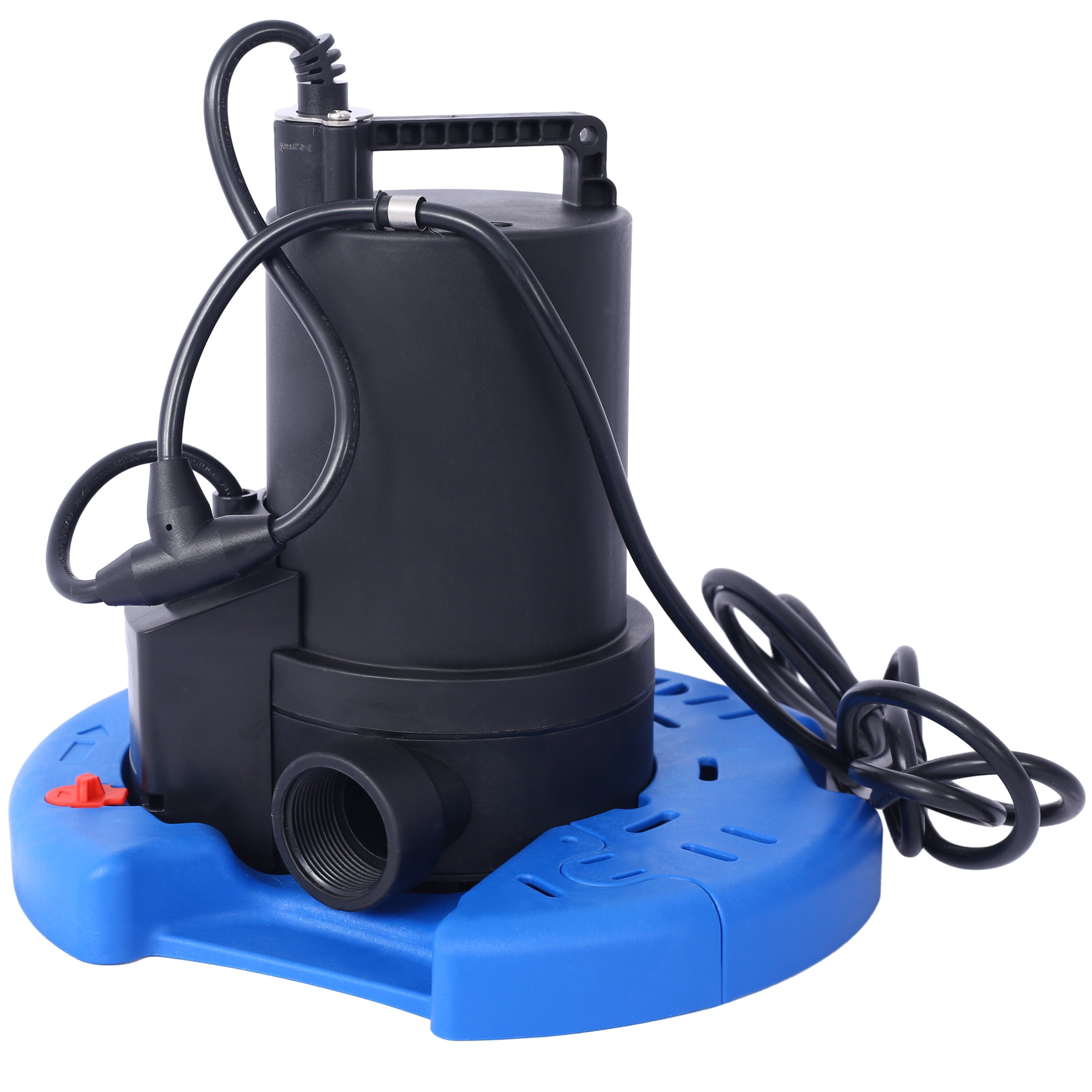 1/4 HP Automatic Swimming Pool Cover Pump 120 V Submersible with 3/4 Check Valve Adapter1850 GPH Water Removal for Pool, Hot Tubs, Rooftops, Water Beds and more,