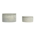 thumbnail image 6 of Bloomingville Round Decorative Cement Storage with Lids, Grey, Set of 2, 6 of 7
