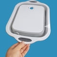 thumbnail image 3 of Tabla de Cocina Plegable Multifuncional CHAO Gris Blanco 3 en 1 135*245*18 mm, 3 of 5