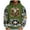 1Army Green, variant on PuLe Hoodies Men's Loose Long Sleeve Hooded Printed Sweatshirt With Drop Shoulder Sleeves