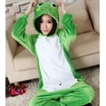 thumbnail image 1 of Pijama de una pieza de dibujos animados de rana de cuero verde de manga larga con dibujos animados de animales para hombre y mujer en pareja de otoño e invierno, 1 of 5