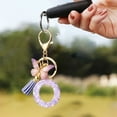 thumbnail image 3 of Fasiaou Fashion Alphabet Initial Letter Keychain Tassel Butterfly Pendant Key Ring for Purse Handbags Women Girl, 3 of 5