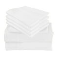 thumbnail image 4 of Mutlu Home Goods 6 Piece 1800 Thread Count White Bamboo Rayon Bed Sheet Set, King – Deep Pocket, 4 of 5