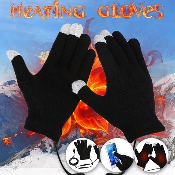 USB Warm Hand Heating Gloves Constant Temperature Portable Soft Wearable Winter Gloves Mittens Combo with Pocket Mittens for Women Cold Weather Heated Winter Gloves Mittens Women Cold Weather Gloves