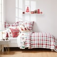 thumbnail image 4 of Levtex Home Merry & Bright Collection - Jingle Paws Quilt Set - Full/Queen Quilt (86x86in.) and Two Standard Shams (20x26in.) - Christmas Dogs - Red, Green, White - Reversible - Polyester, 4 of 7