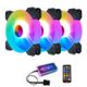 thumbnail image 1 of Ventilador COOLMOON Chasis de ventilador de refrigeración RGB de 120 mm Magnífico radiador silencioso (3 ventiladores), 1 of 9