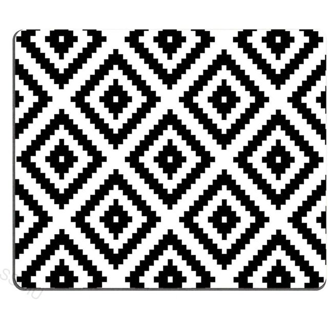 Custom Gaming Mouse Pad White and Black Series AntiSlip Mat for Desktops, PCs, Laptops Rectangle Design for Office and Home Use Personalize Your Setup with Style
