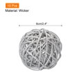 thumbnail image 2 of 10 Pcs Wicker Rattan Balls 2.4 Inch Rattan Decorative Balls for Vase Fillers Home Decor Silver, 2 of 5