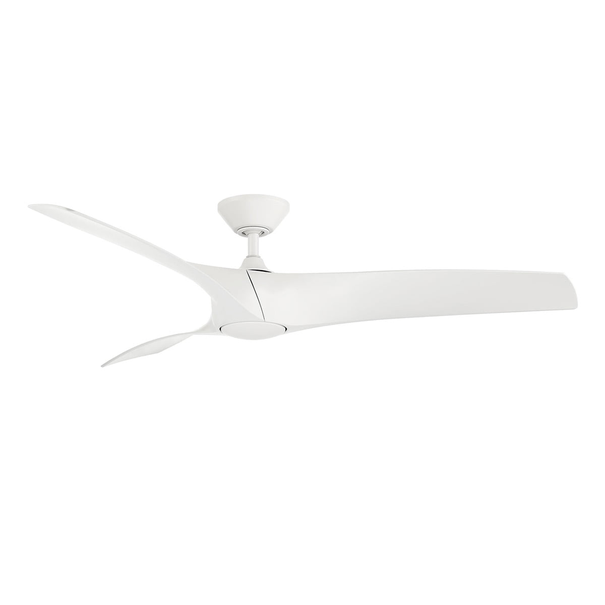 Zephyr 52" Matte White Integrated LED Smart Ceiling Fan with Remote Control