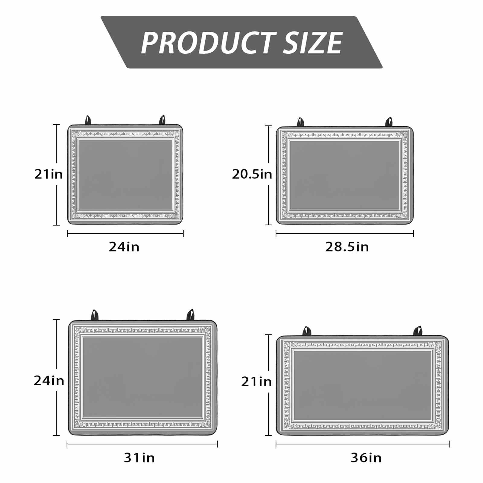 Grey Geometric Stove Top Cover for Electric Stove, Heat-proof & Non Slip Glass Top Stove Cover Protector, Bohemia Tribal Farm Tribal Patterned Kitchen Flat Cooktop Rubber Mat 24x21 Inches