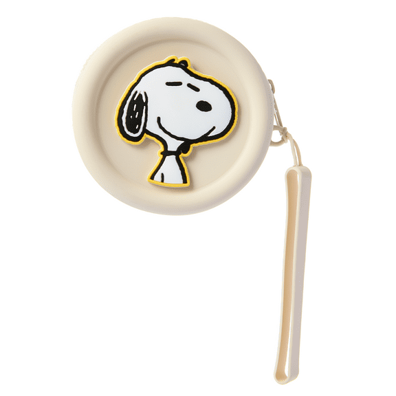 MINISO Snoopy Collection Silicone Coin Purse (Beige) - Cute Snoopy - Themed Coin Holder