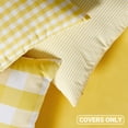 thumbnail image 2 of Yellow Striped Summer Outdoor Throw Pillow Covers 18x18 Set of 2, 18 x 18 Yellow and White Outdoor Throw Pillows, Modern Farmhouse Boho Decor Pillow Covers for Porch Patio (No Pillow Inserts), 2 of 6