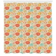 thumbnail image 3 of Vintage Shower Curtain, Cheerful Gardening Plants Pattern in Doodle Art Style Retro Romantic Composition, Fabric Bathroom Set with Hooks, 69W X 84L Inches Extra Long, Multicolor, by Ambesonne, 3 of 3