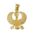 thumbnail image 3 of 14K Yellow Gold Egyptian Phoenix Bird Pendant, 3 of 4