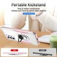 thumbnail image 5 of SaniMore for Samsung Galaxy A73 5G Magnetic Case with Wireless Charging, Rugged PC & TPU Bumpers Cover with Car Mount & 360° Rotatable Ring Kickstand Military Grade Drop Protective Shell, White+Pink, 5 of 9