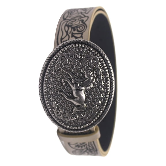 Vintage Horse Pattern Buckle Waist Belt Western Cowboy Cowgirl Floral Engraved PU Faux Leather Waistband for Women Jeans