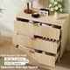 thumbnail image 5 of Mid - century fluted natural wood 3 - cajón cómoda chest of cajones, 5 of 6