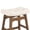 Ivory White, variant on Carolayne 24 Inch Counter Height Bar Stools Set of 3, Upholstered PU Leather Saddle Seat with Solid Rubber Wood Legs for Kitchen Island, Ivory White