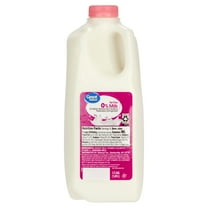 Great Value Milk, Fat Free, Unflavored, Half Gallon, 64 oz Jug