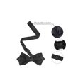 thumbnail image 3 of INSPIRE CHIC Men's Striped Pre-Tied Bow Ties Bowties Pointed Weeding Party Bow Black One Size, 3 of 5