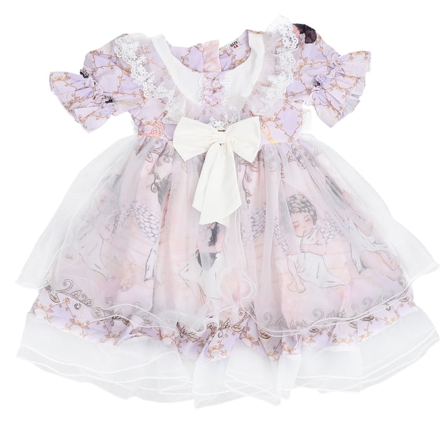 1 vestido de verano de manga corta para niña, vestido lolita, vestido de fiesta para niña, vestido de verano
