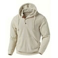 thumbnail image 4 of RMGVDSD Mens Hoodies Textured Pullover Hoodie Casual Solid Color Sweatshirt For Fall Winter Comfortable Warm Hoody Jacket Tops Cute Sweatshirts Hoodies, 4 of 5