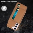 thumbnail image 5 of Petocase for Samsung Galaxy S23 Wallet Case with Card Holder for Girls Women,with 2 Screen Protectors & 2 Lens Protector Card Slots Double Magnetic Clasp Shockproof Cover,Brown, 5 of 8