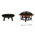 thumbnail image 6 of Pure Garden 27.5-Inch Outdoor Wood Burning Fire Pit with Handles (Black), 6 of 7