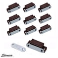 thumbnail image 2 of Spencer Pack of 10 Magnetic Cabinet Door Latch Heavy Duty Furniture Door Catches Closures for Kitchen Cupboard Stop Self-Aligning Magnet Latch "Brown", 2 of 7