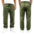 thumbnail image 5 of CONZONE Little Boys School Uniform Pants Straight Leg Flat Front Pants for Boys Drawstring Fall Trousers with Pockets, 5 of 7
